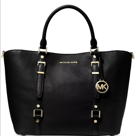 💜Michael Kors Bedford Legacy Large Grab Bag Black - Picture 5 of 8